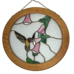 Humming bird stain glass picture